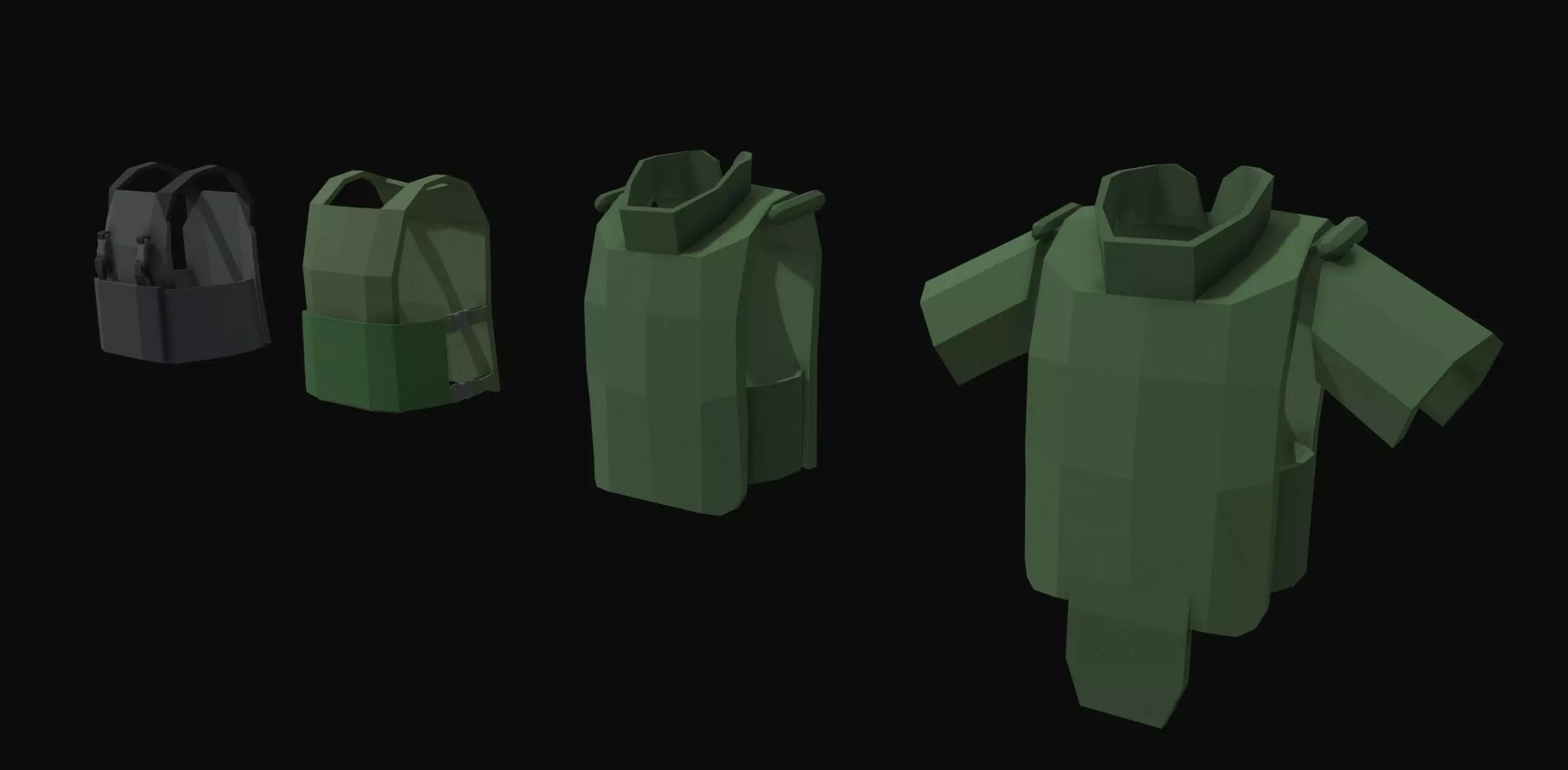 3D model Armoured Vests Low Poly Pack VR / AR / low-poly | CGTrader