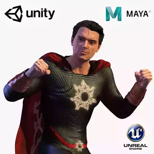 Sunman High quality 3D character full Rigged and Animated