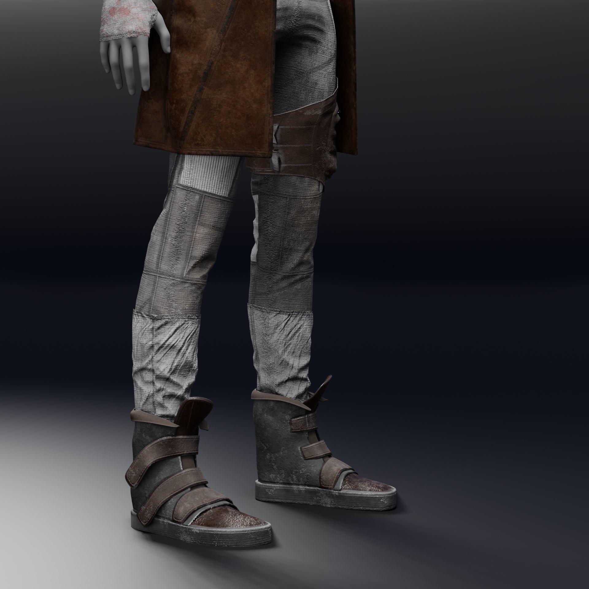 Custom female outfit for Metahuman character Low-poly 3D model_8