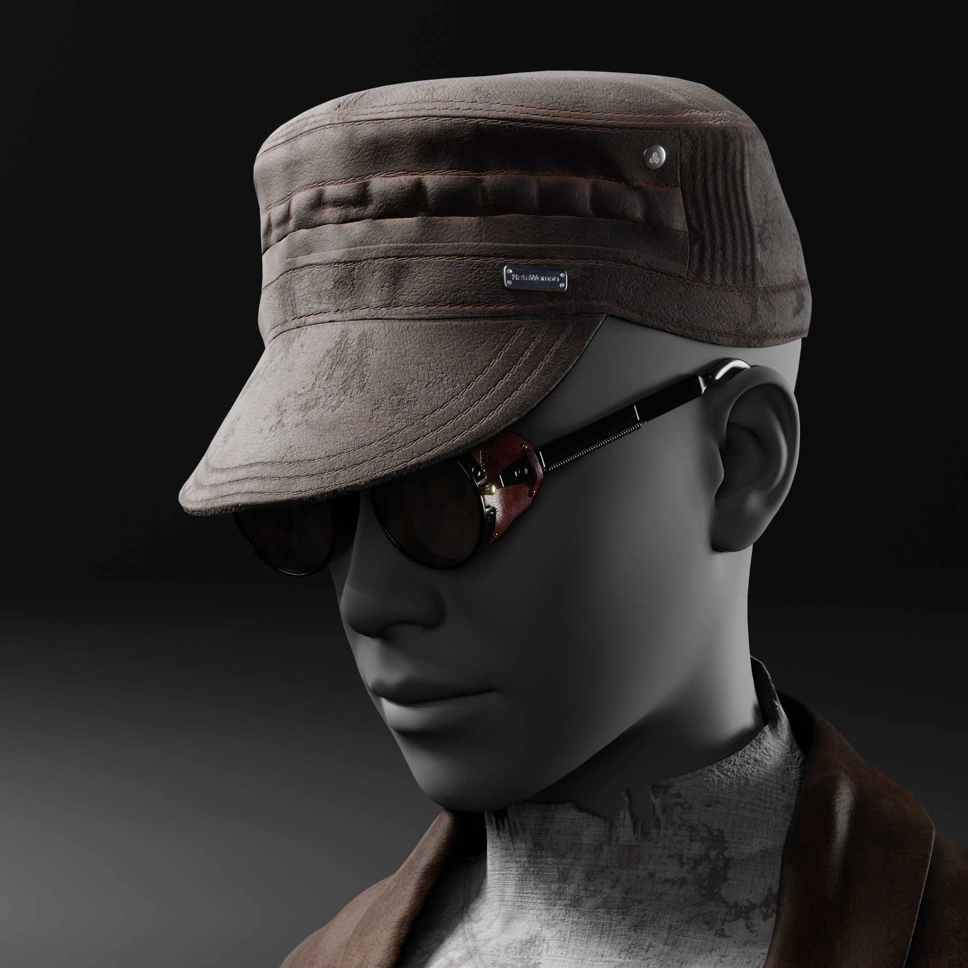 Custom female outfit for Metahuman character Low-poly 3D model_5