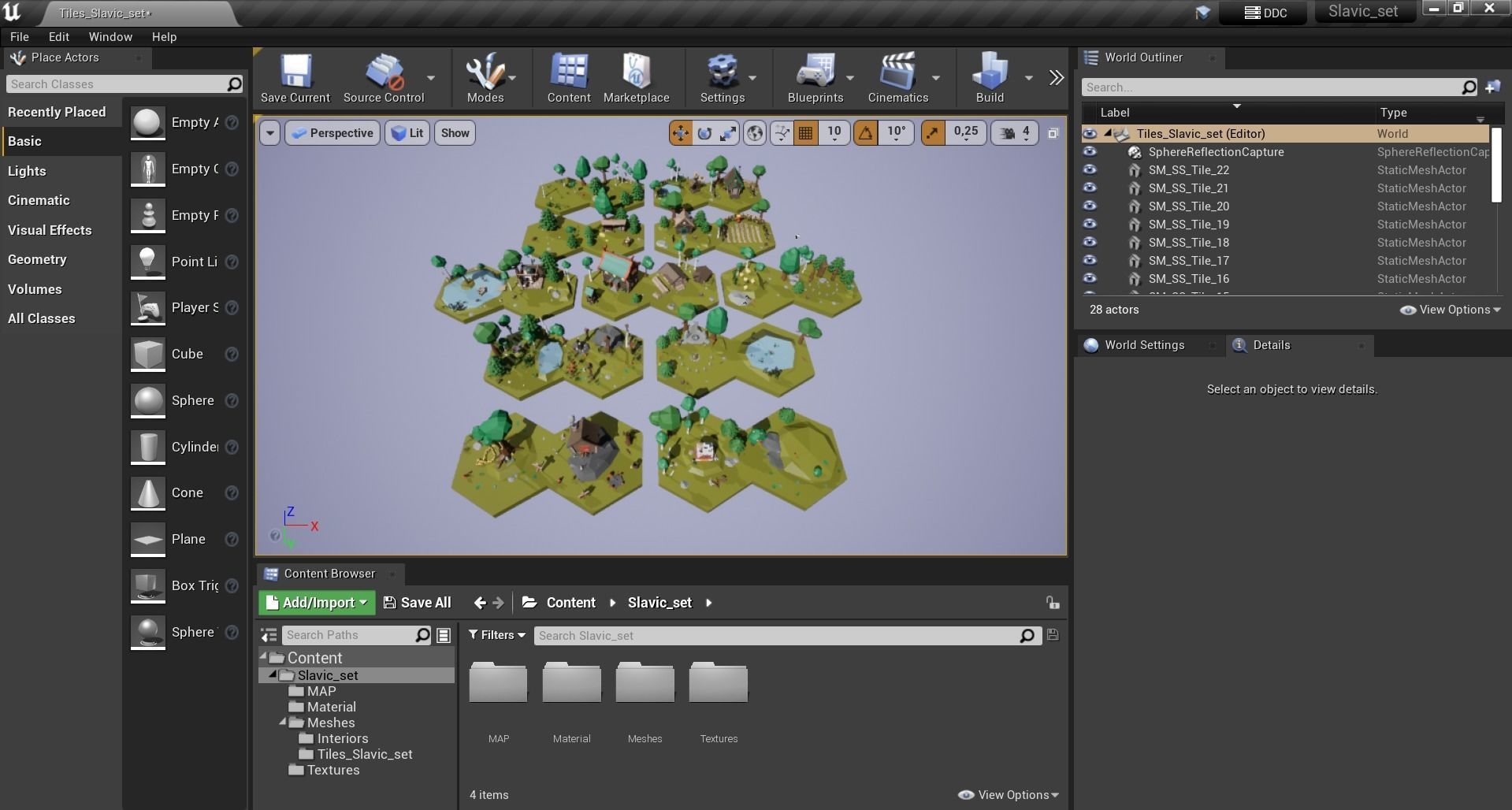 Low Poly Tiles Slavic Style Set Low-poly 3D model_25