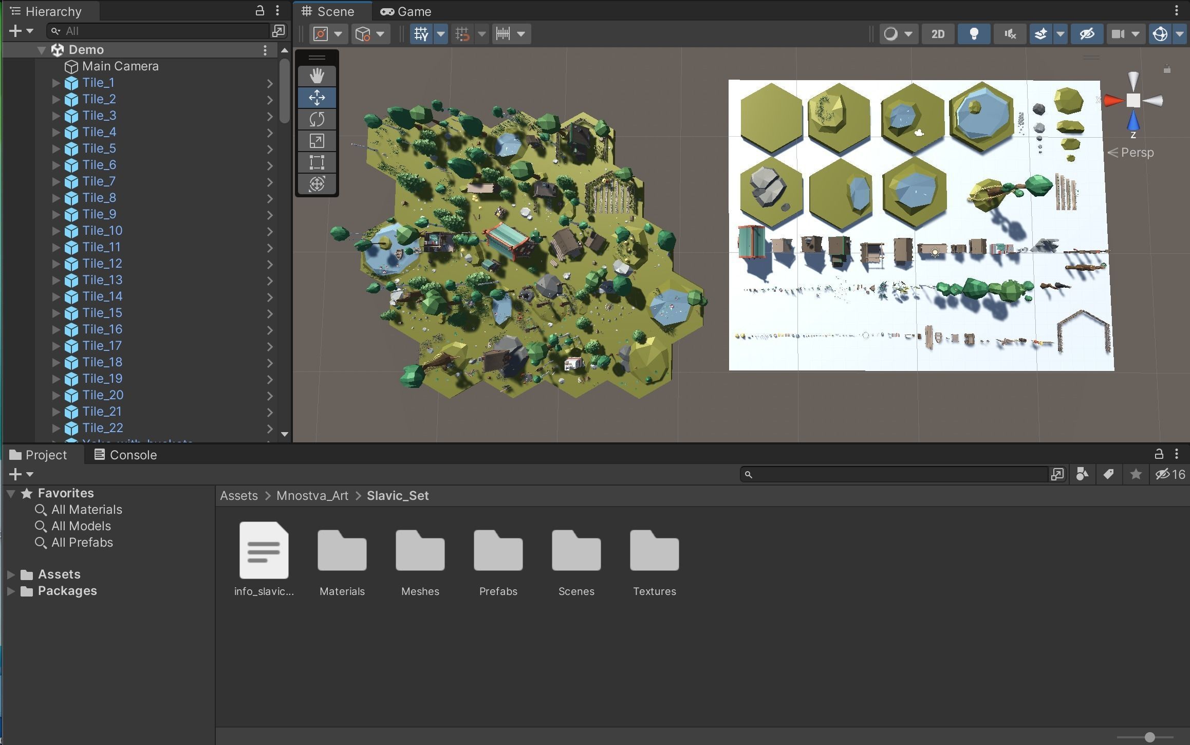 Low Poly Tiles Slavic Style Set Low-poly 3D model_28