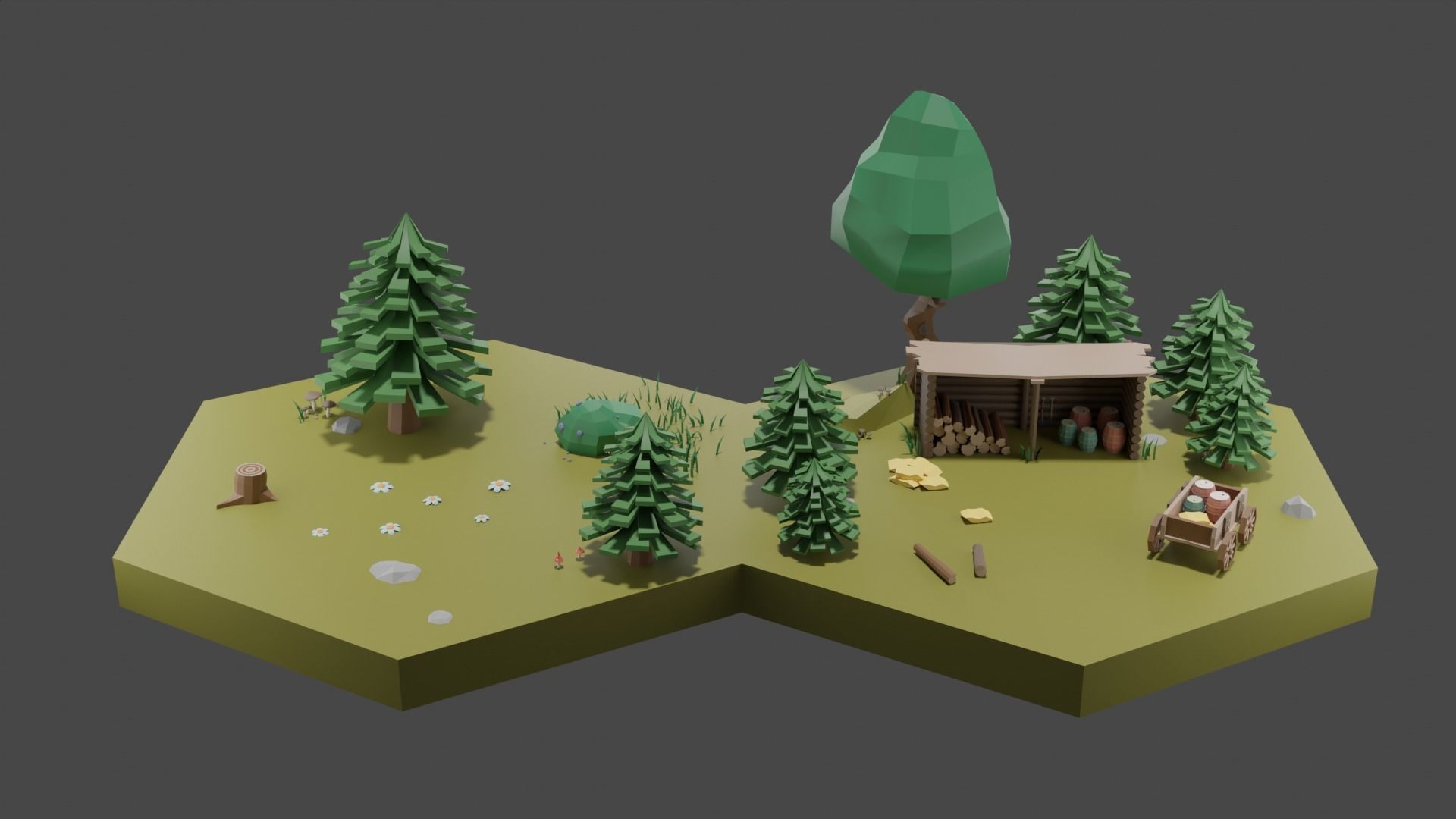 Low Poly Tiles Slavic Style Set Low-poly 3D model_18