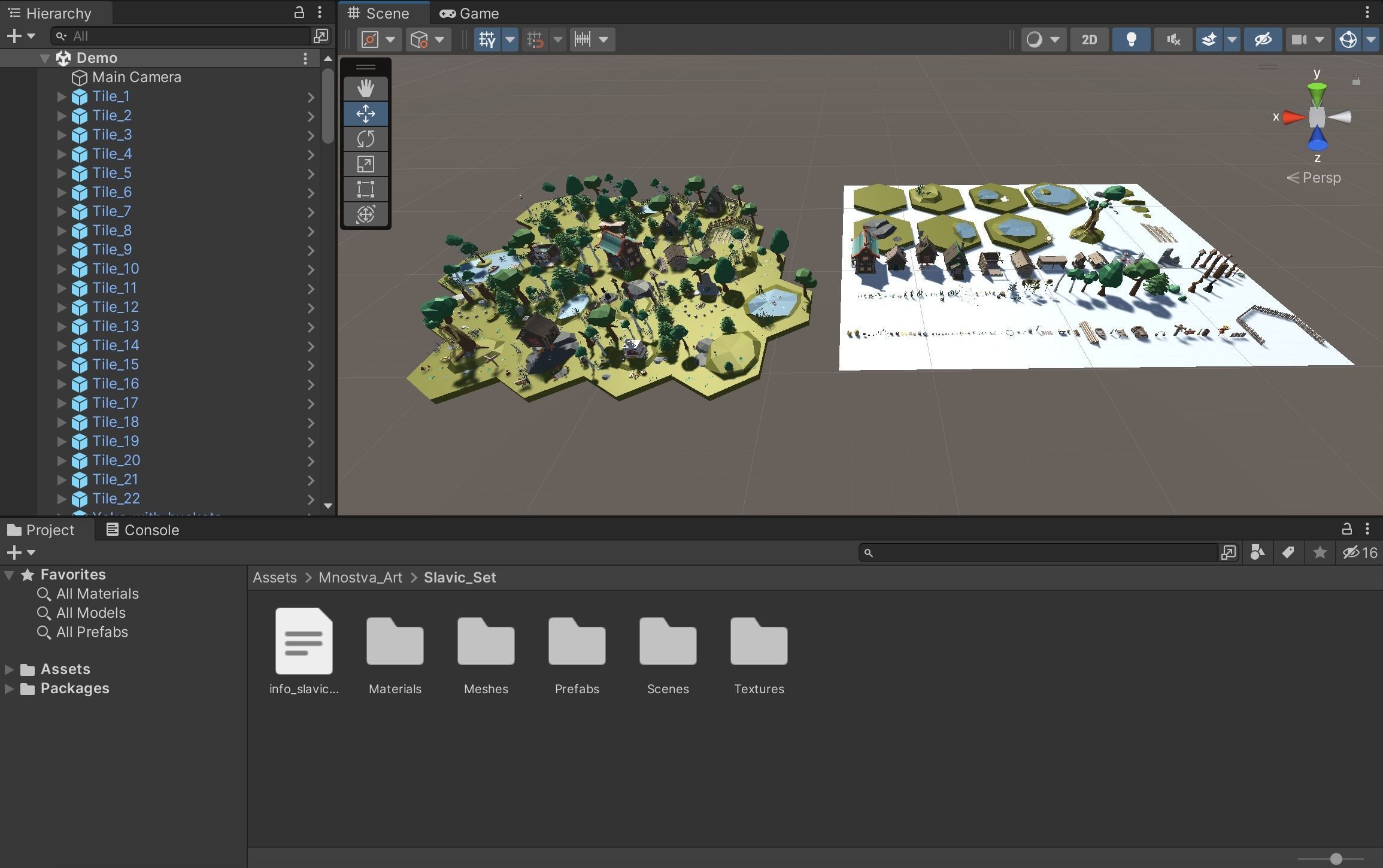 Low Poly Tiles Slavic Style Set Low-poly 3D model_27