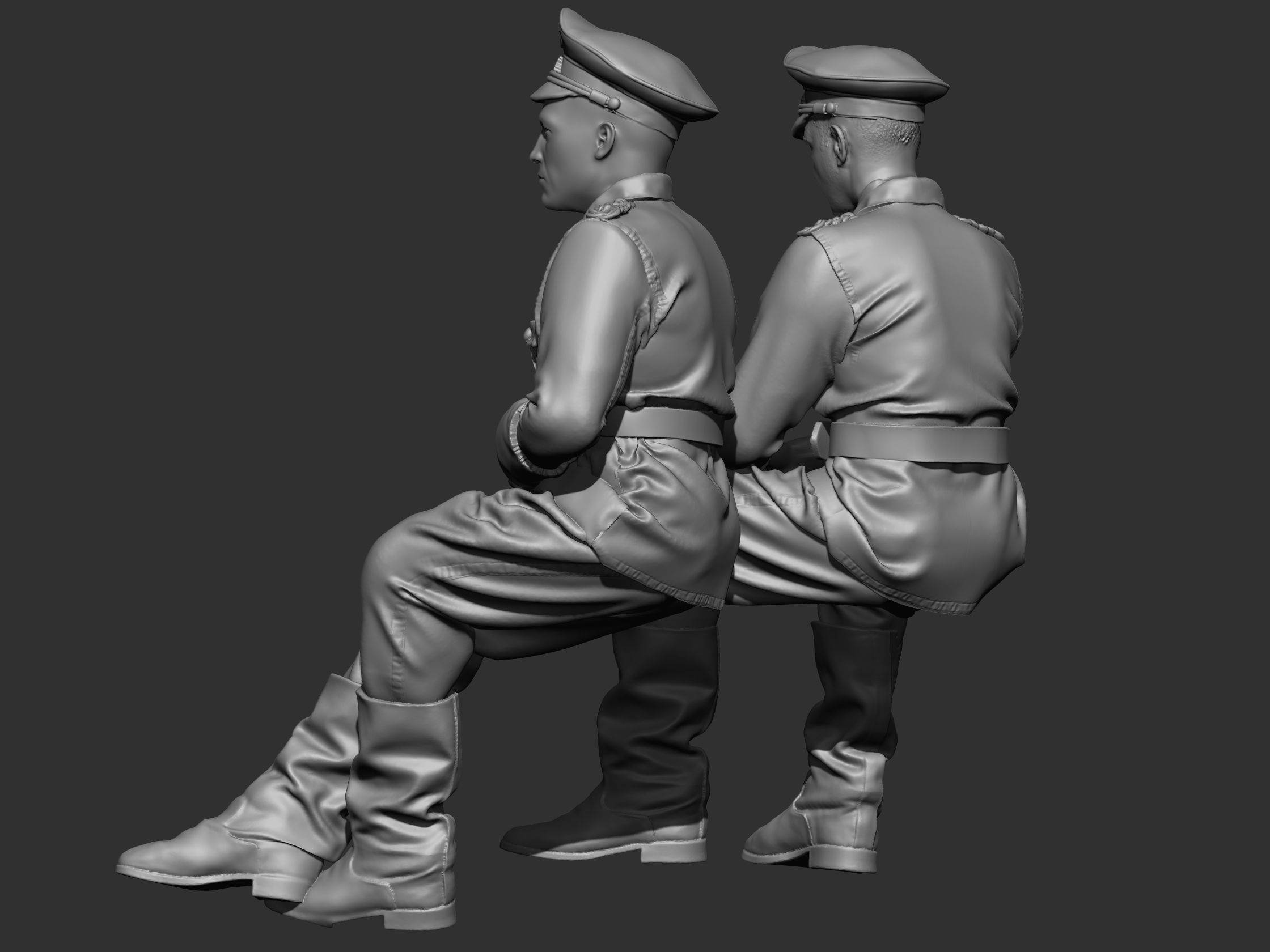 German Officer ww2 3D print model_1