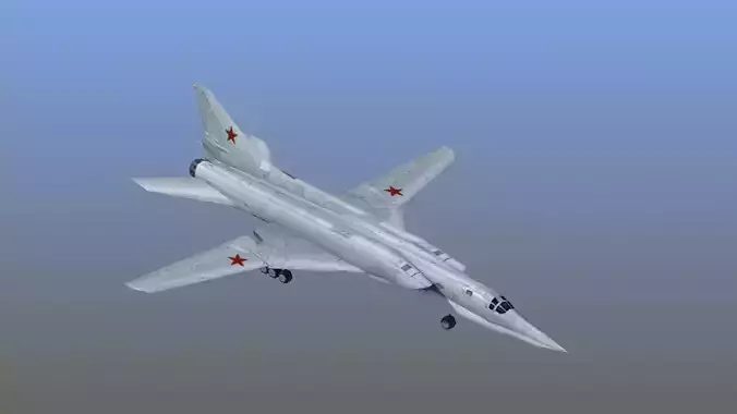 Tu-22 Backfire LD1 Low-poly 3D model
