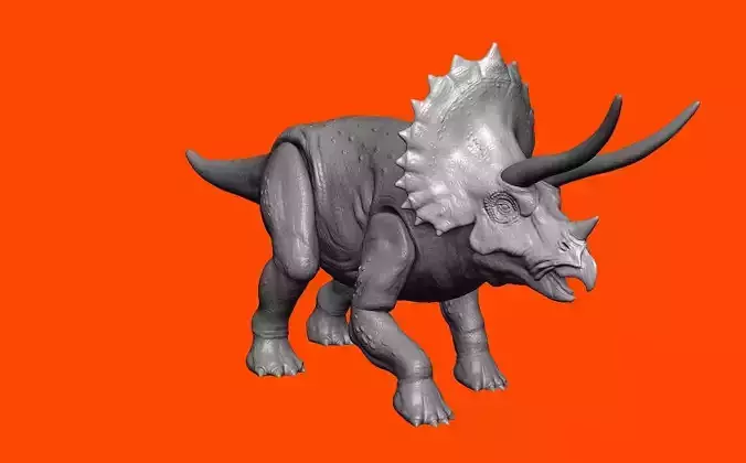 Jurassic park Trike Prototype toy 3d model with joints 3D model