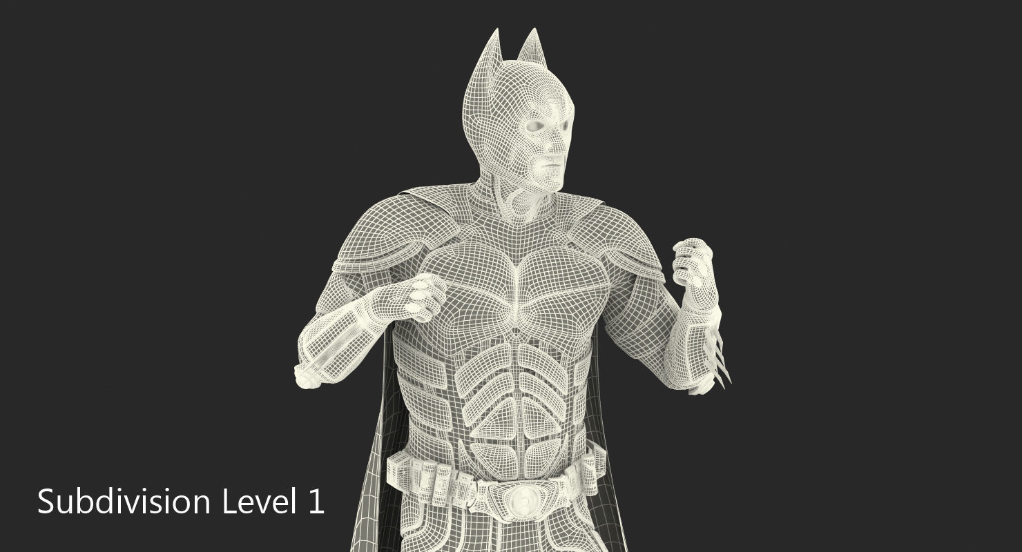 Batman Fighting Pose  3D model_14
