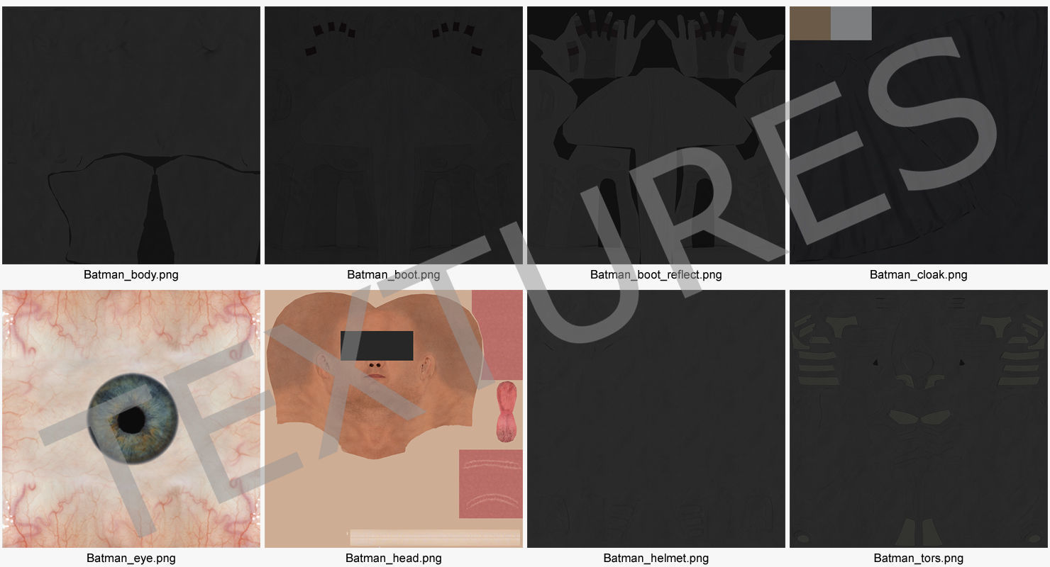 Batman Fighting Pose  3D model_16