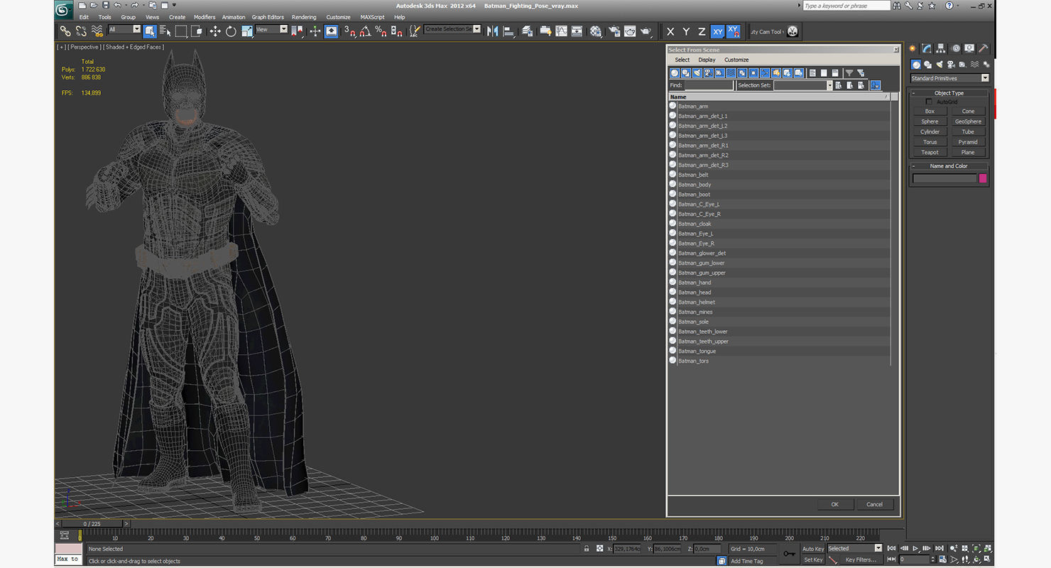 Batman Fighting Pose  3D model_17