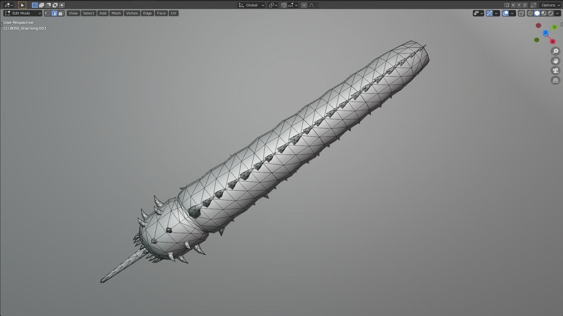 Monster insect worm boss shachong 3D model_6