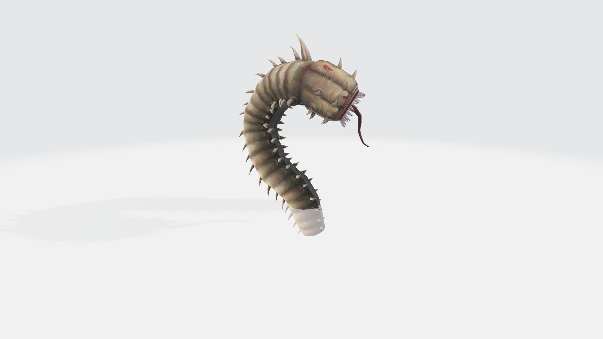 Monster insect worm boss shachong 3D model_11