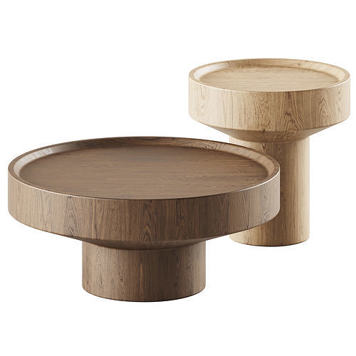 Westwing Wood Coffee Tables 3D model