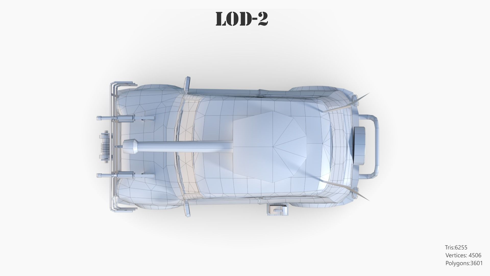Post Apocalyptic Mini Morris Low-poly War Car Game Asset Low-poly 3D model_71