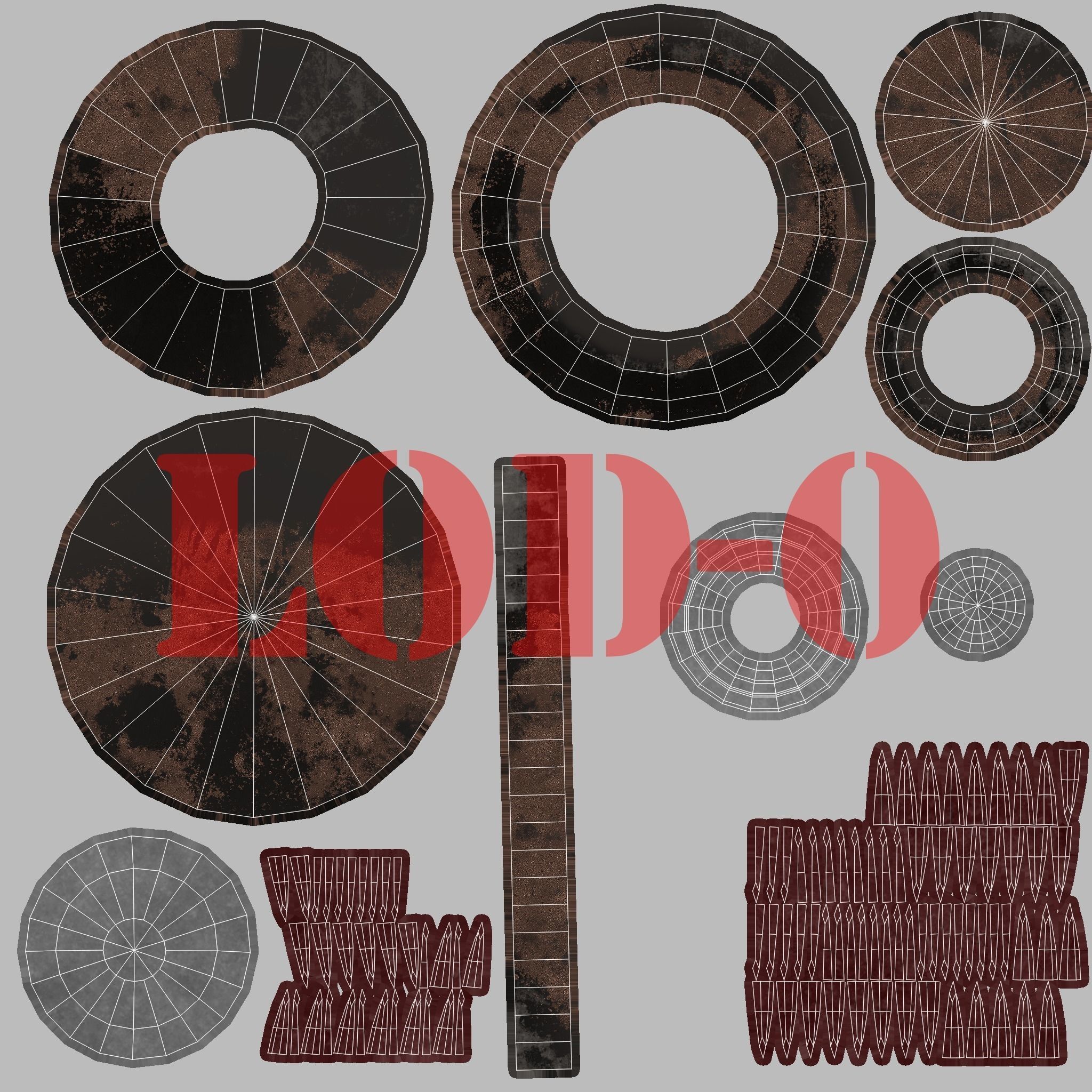 Post Apocalyptic Mini Morris Low-poly War Car Game Asset Low-poly 3D model_80