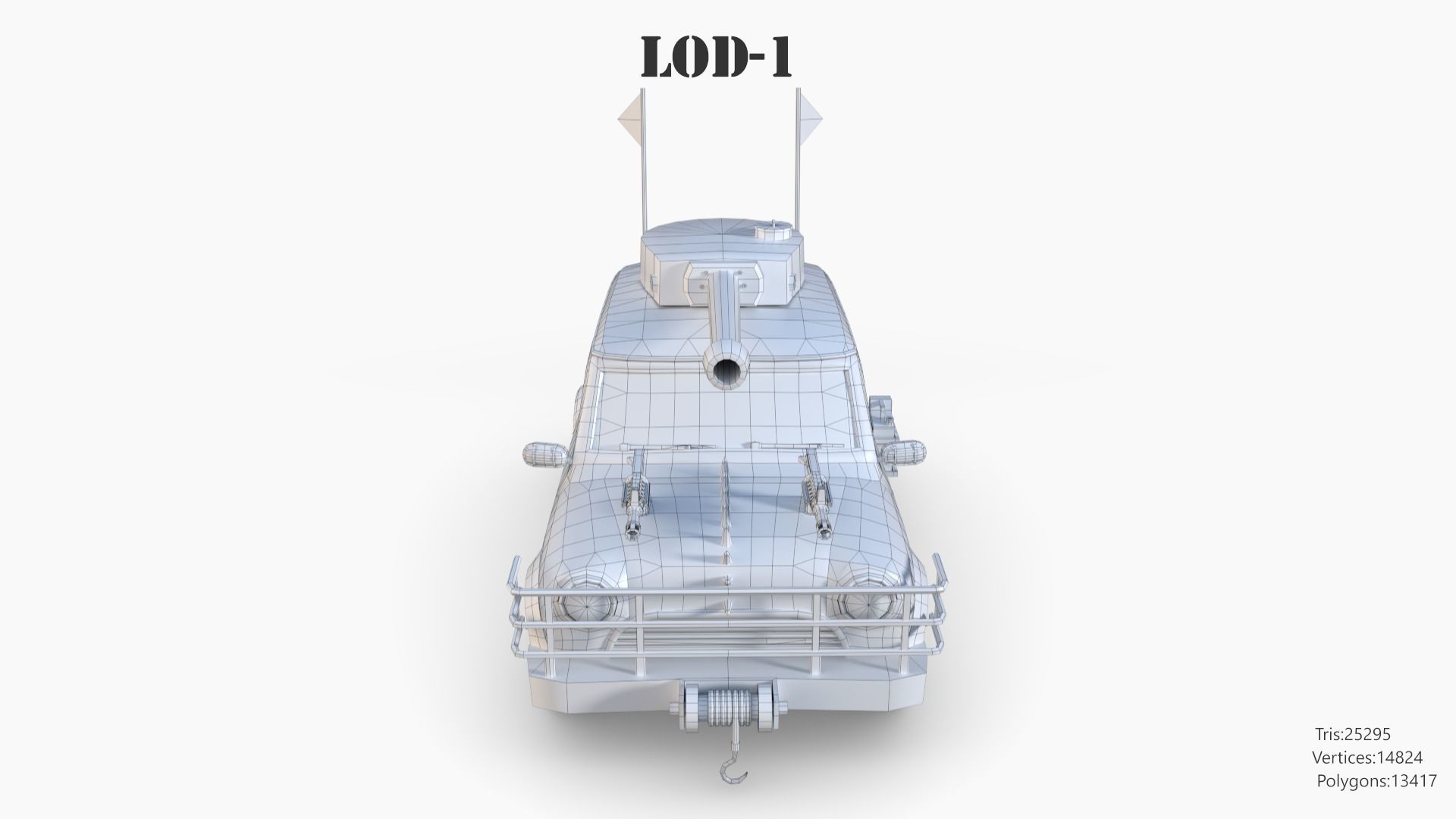 Post Apocalyptic Mini Morris Low-poly War Car Game Asset Low-poly 3D model_49