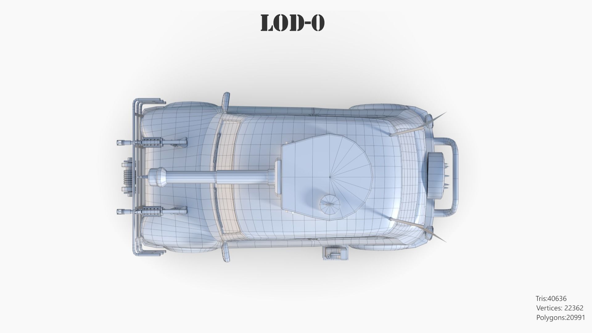 Post Apocalyptic Mini Morris Low-poly War Car Game Asset Low-poly 3D model_22