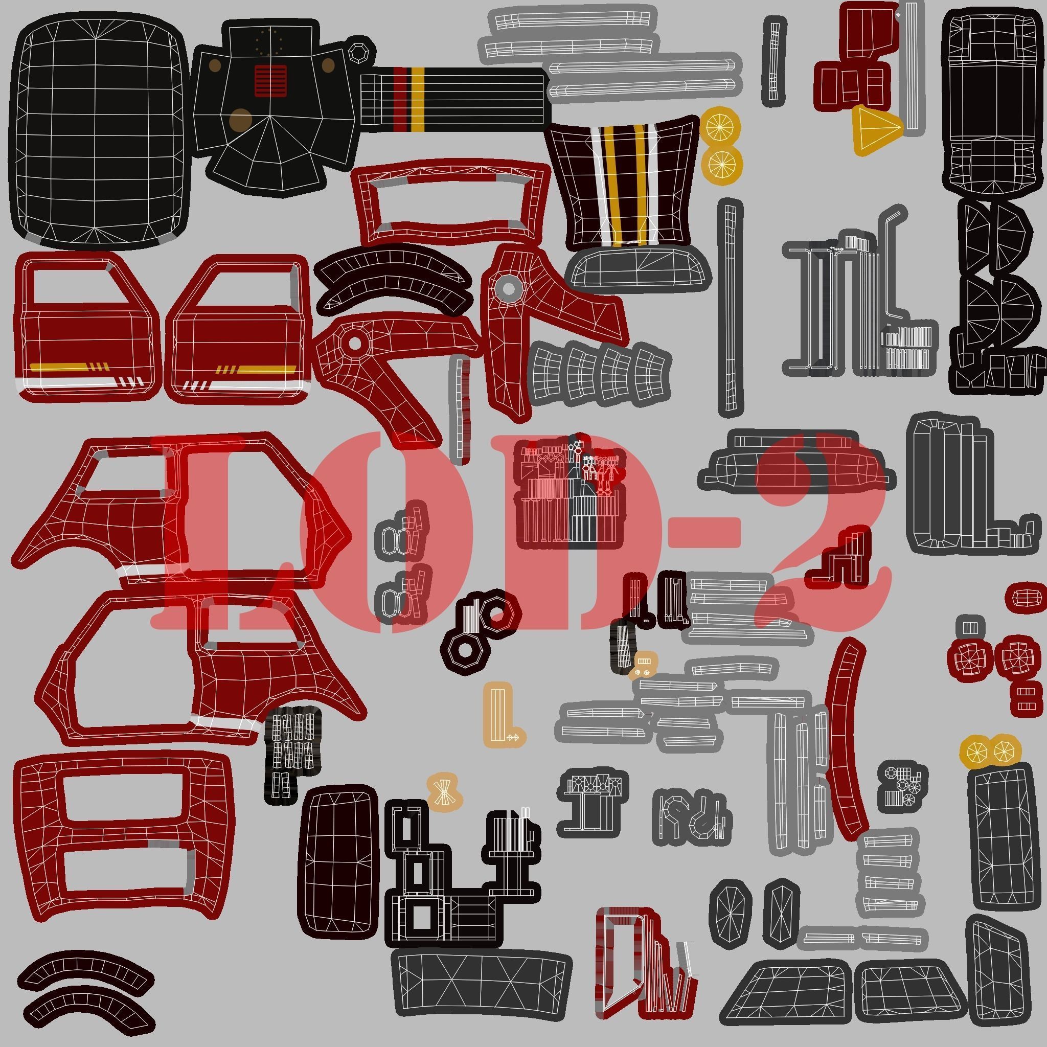 Post Apocalyptic Mini Morris Low-poly War Car Game Asset Low-poly 3D model_89