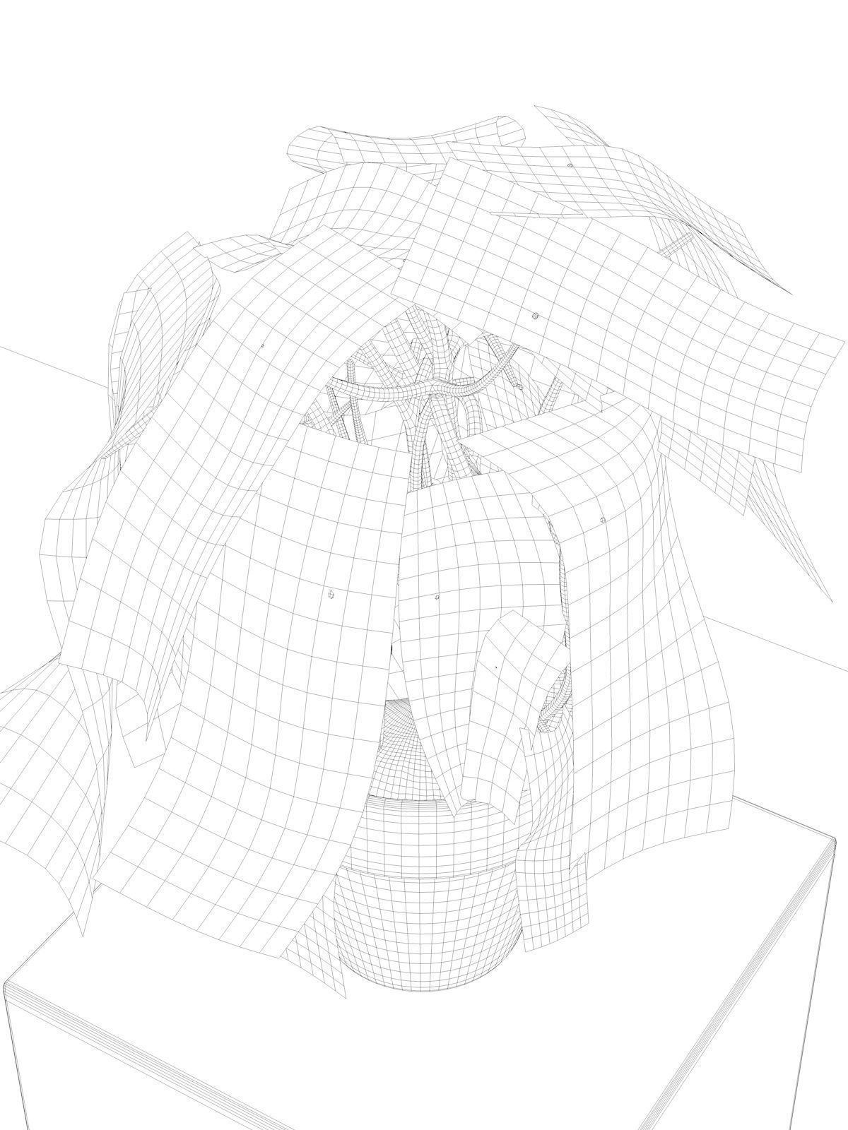 Polka Dot Begonia in Pot 3D model_4