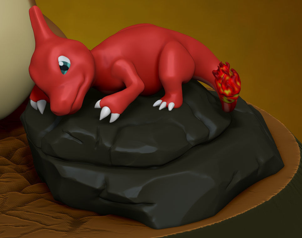 Pokemon Charizard Evolutions - 3D Printable Figure 3D print model_4