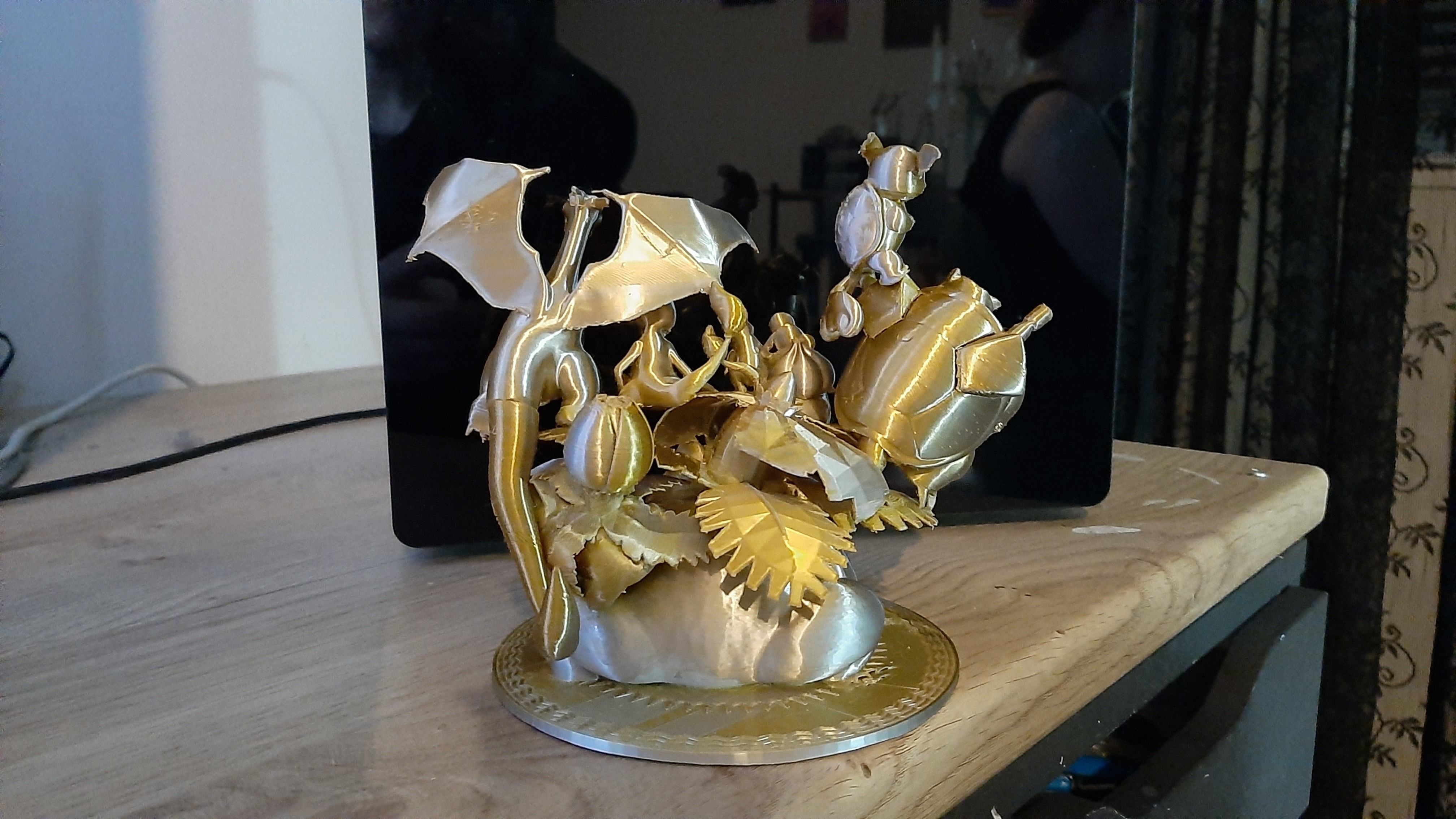 Original starter pokemons with their evolutions 3D print model_2