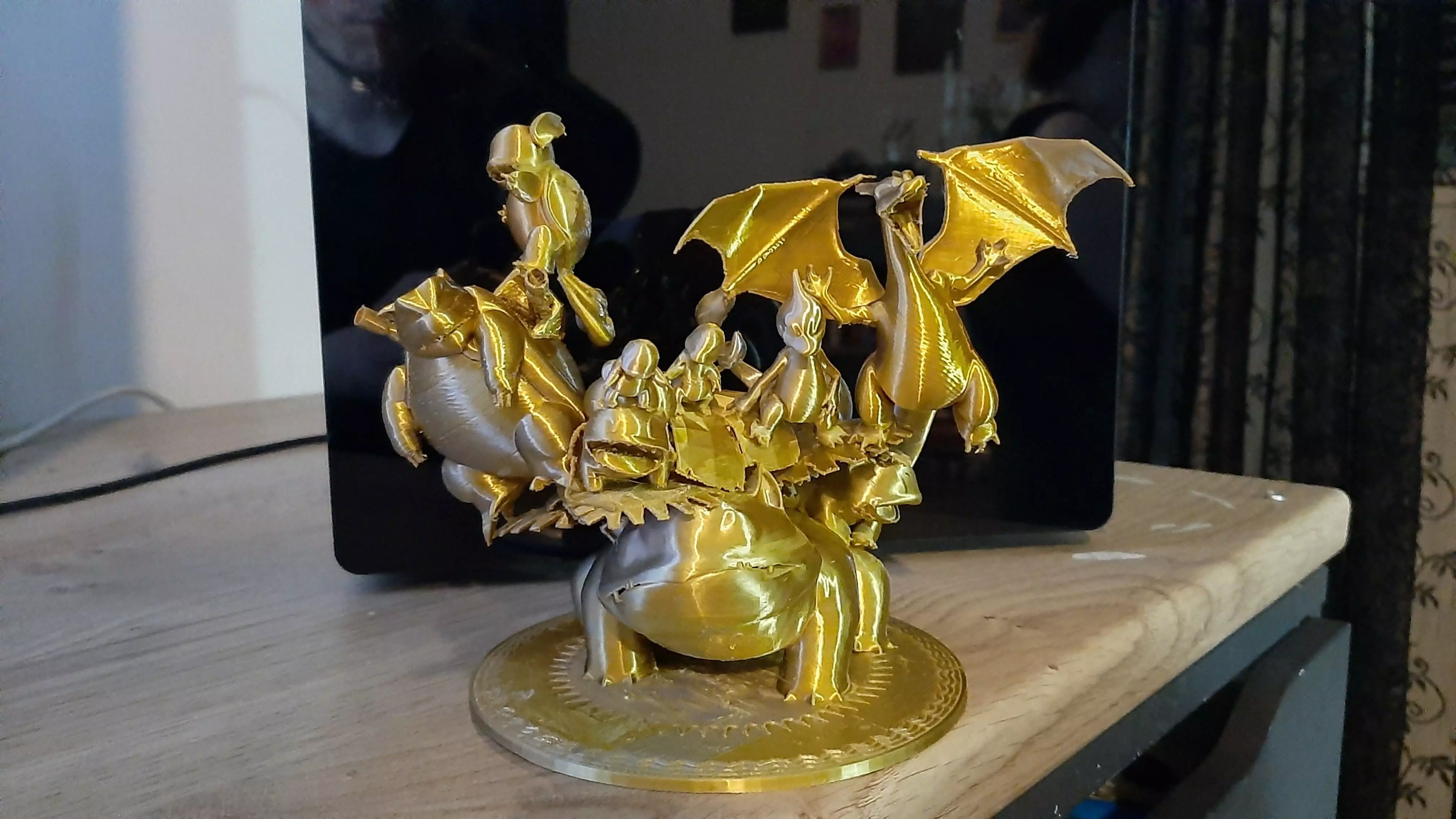 Original starter pokemons with their evolutions 3D print model_0