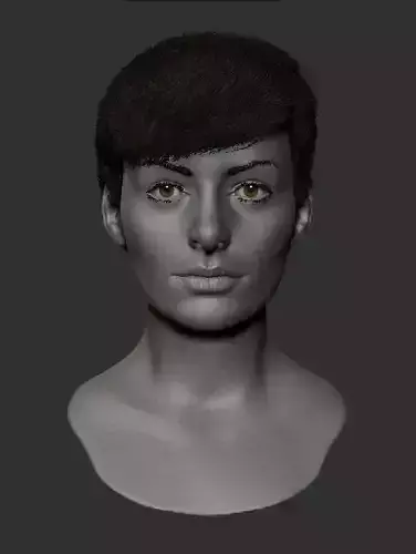 Portrait of a girl with short hair