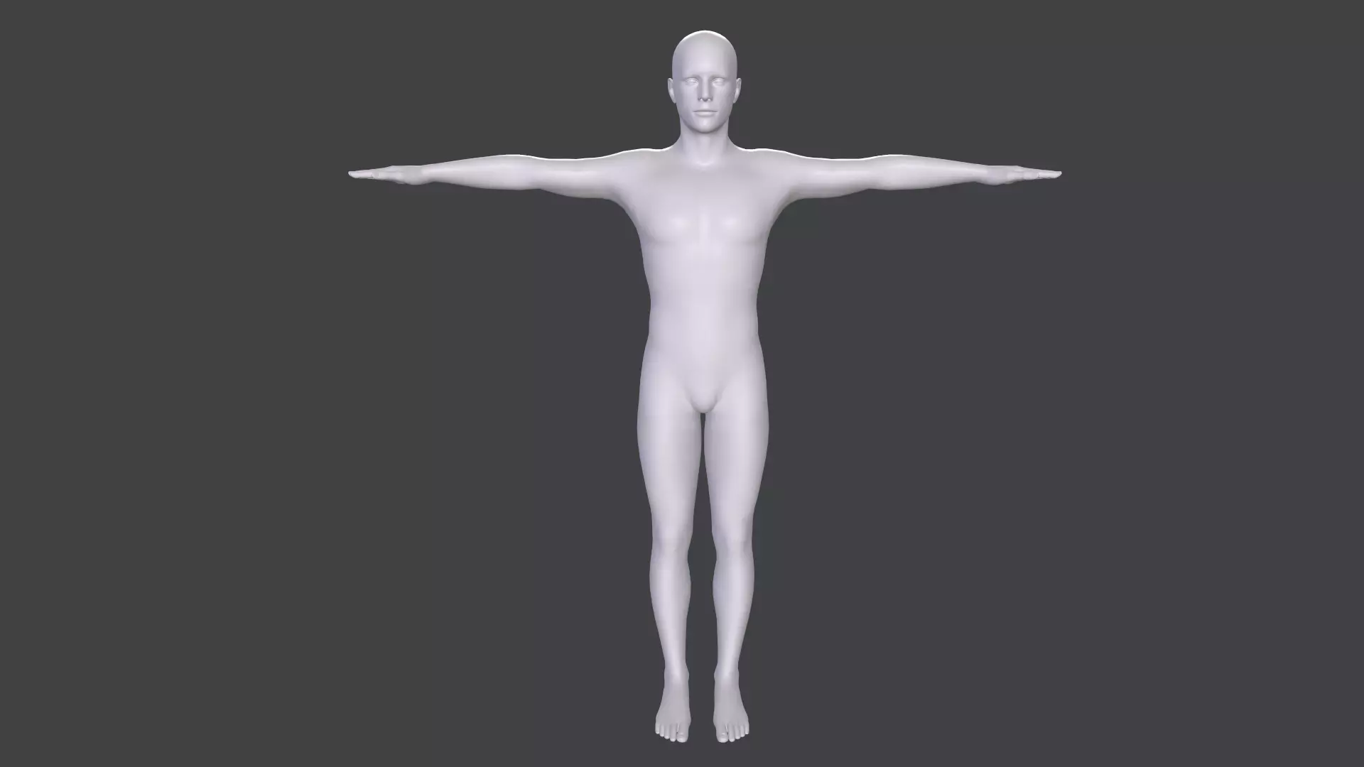 Male Base Mesh Low-poly 3D model_0