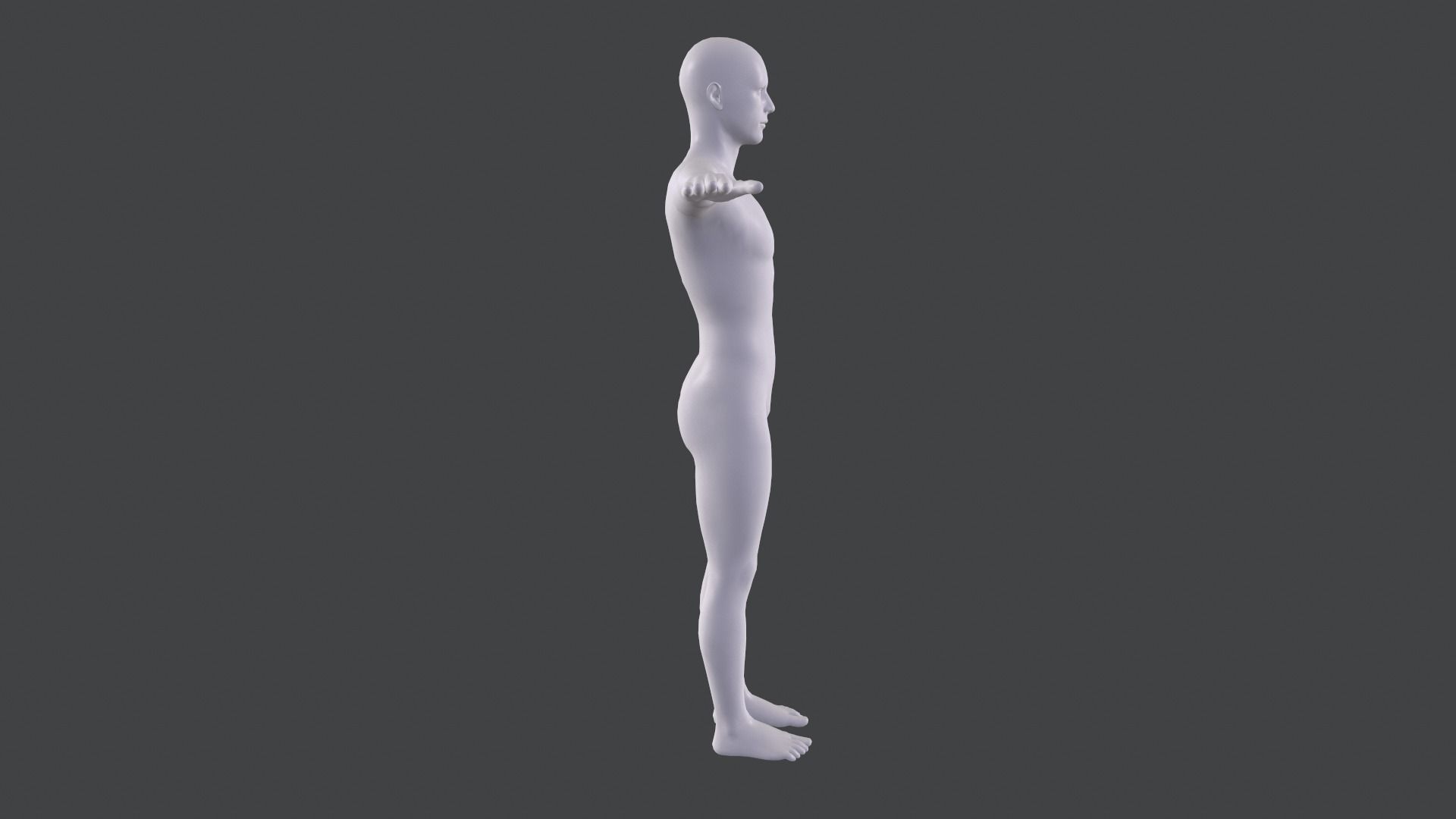 Male Base Mesh Low-poly 3D model_2