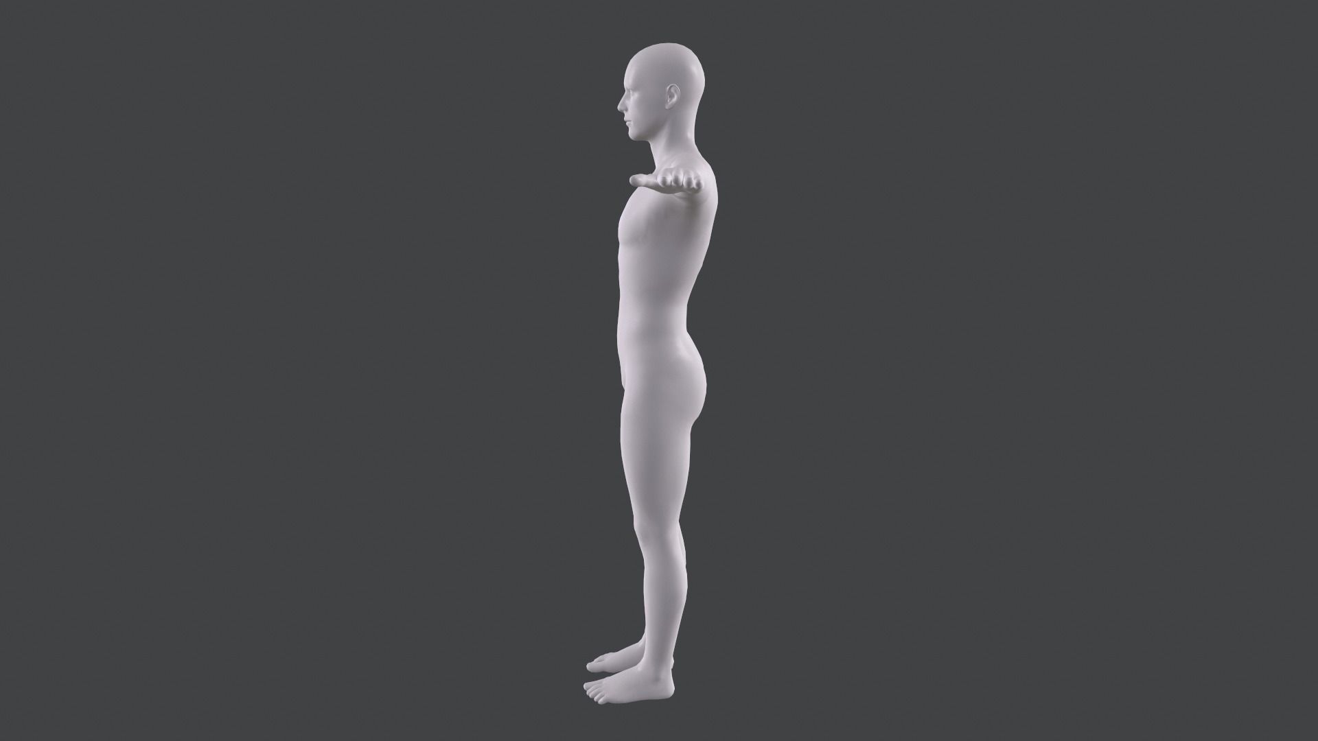 Male Base Mesh Low-poly 3D model_4