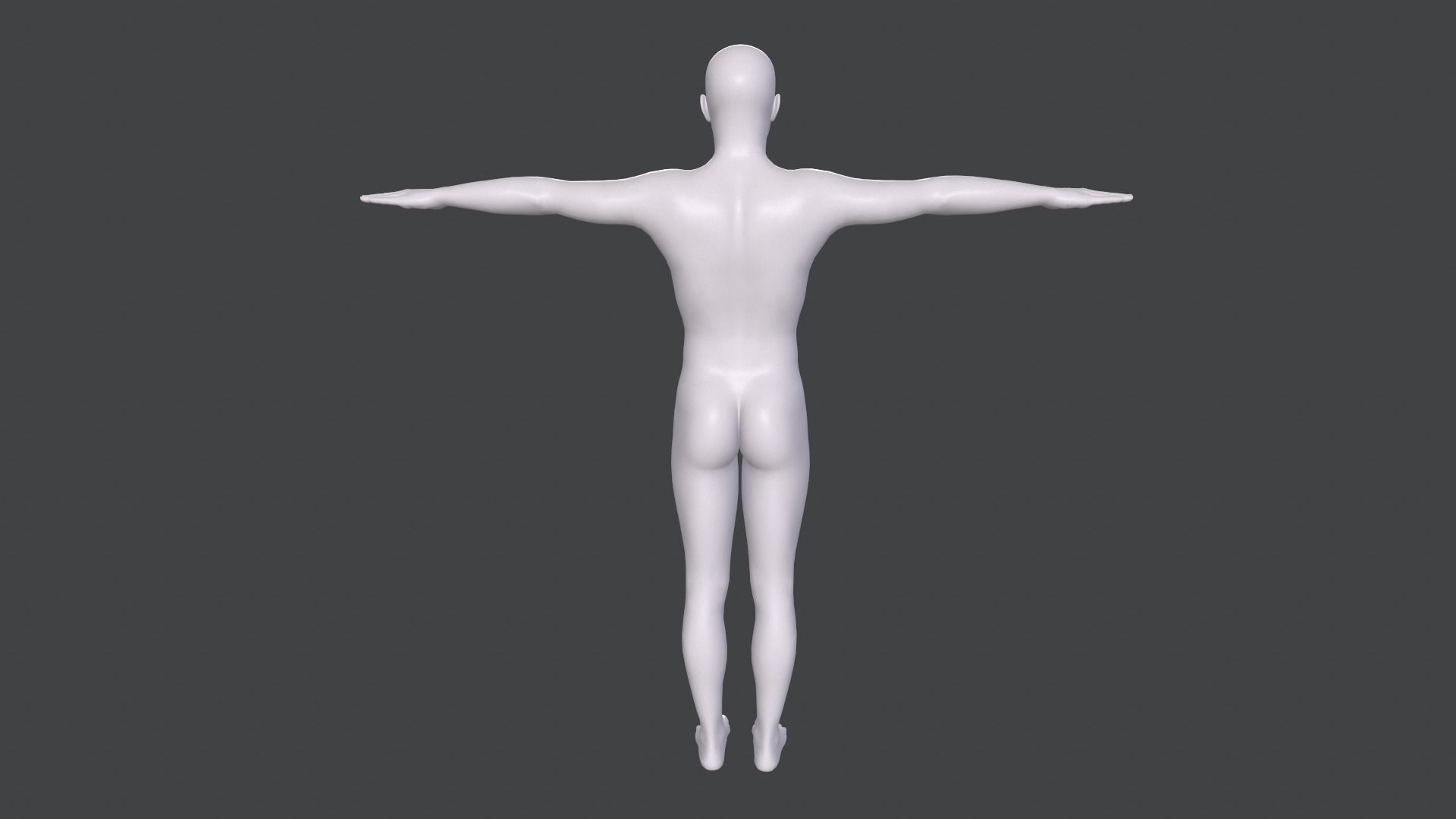 Male Base Mesh Low-poly 3D model_3