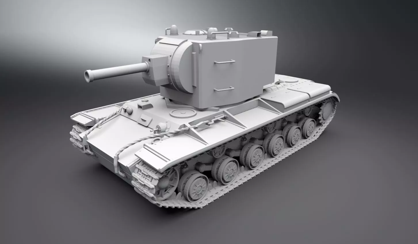 KV2 Tank Scale model 3D print model