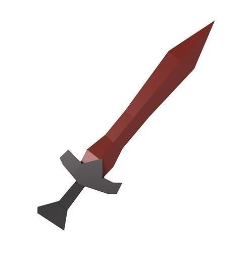 Oldschool Runescape - Life Size Dragon Sword  3D print model