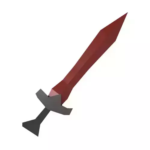 Oldschool Runescape - Life Size Dragon Sword  3D print model