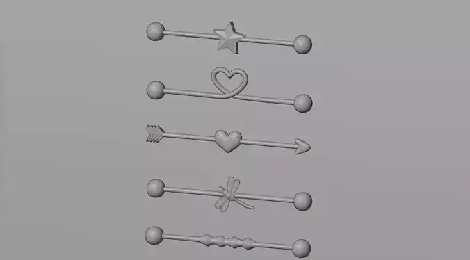 Piercing set of metal rods