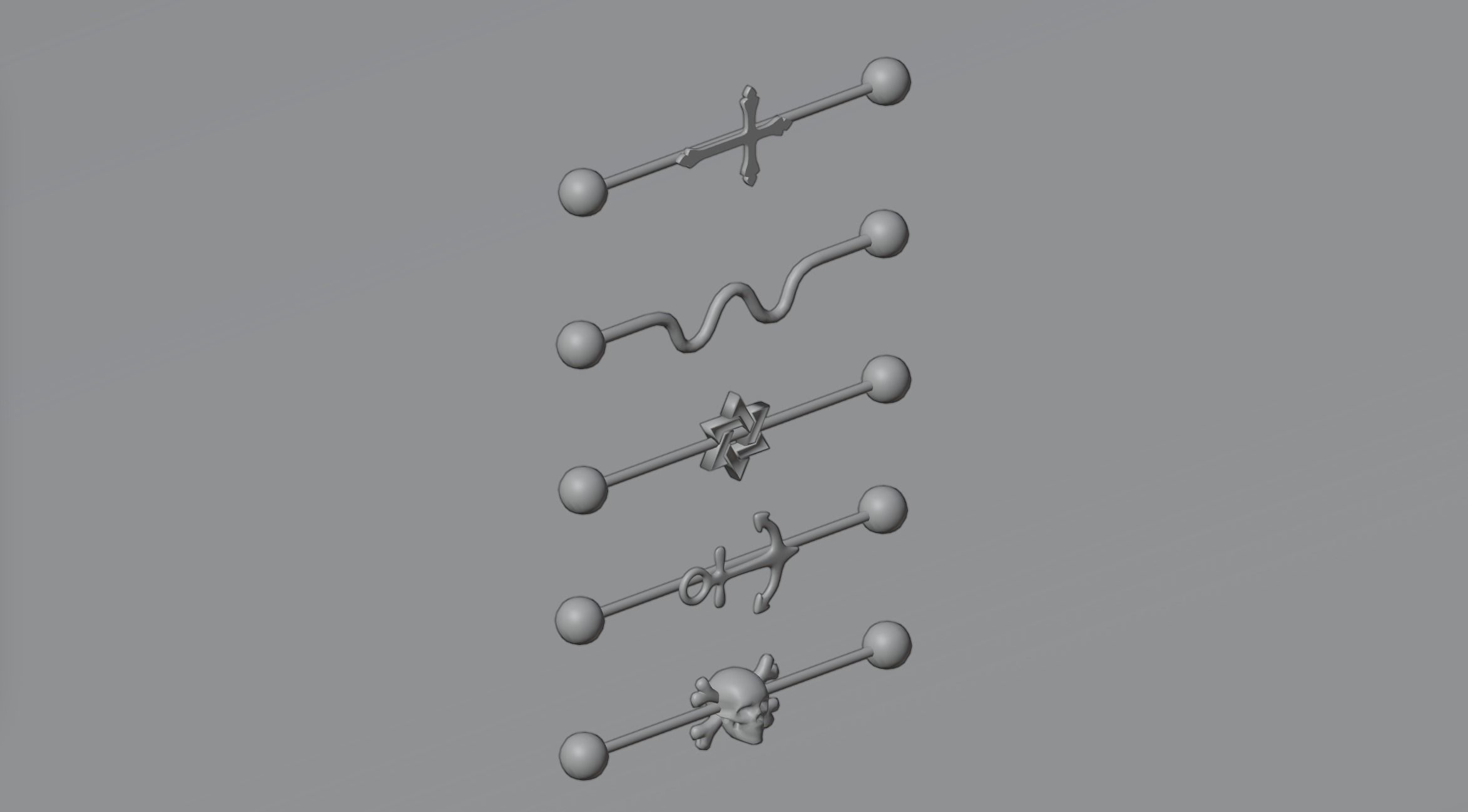 Piercing set 2 star wars ship 3D model_2