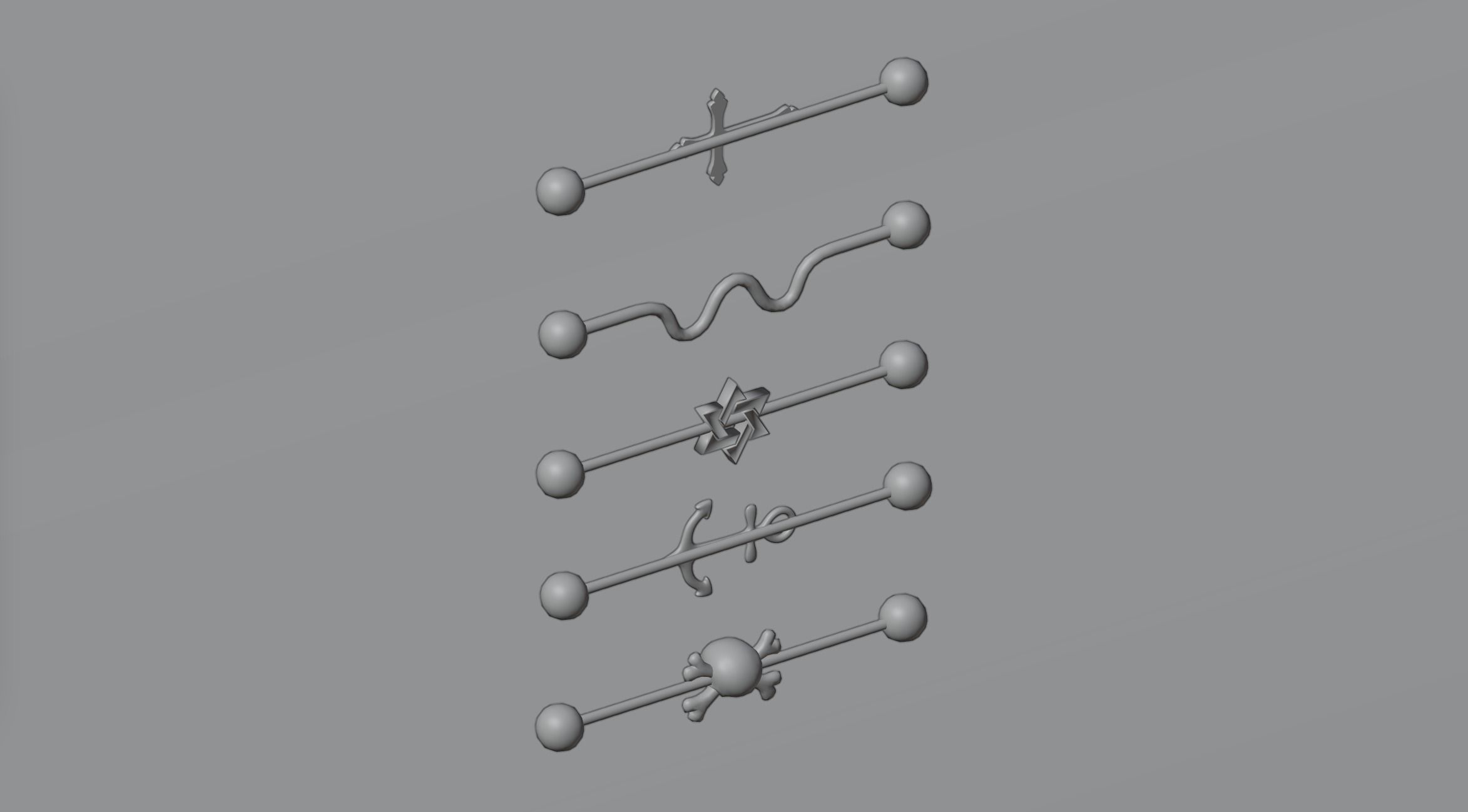 Piercing set 2 star wars ship 3D model_3