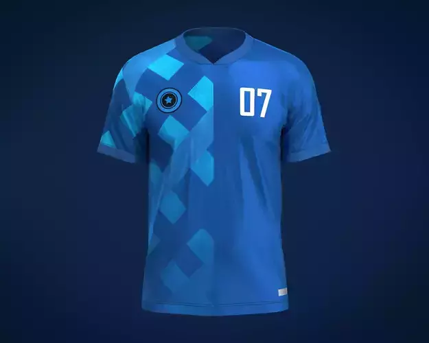トップス SCULPTOR Velour Soccer Jersey BLUE SCULPTOR Velour Soccer Jersey BLUE 22FA-I（スカルプター