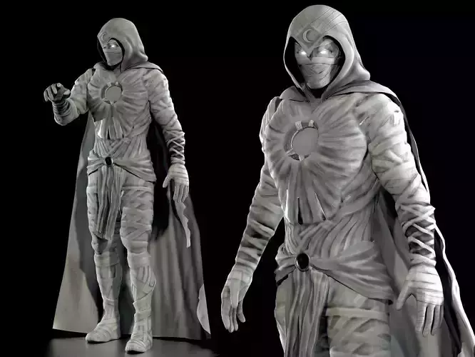 Moon Knight  Low-poly 3D model