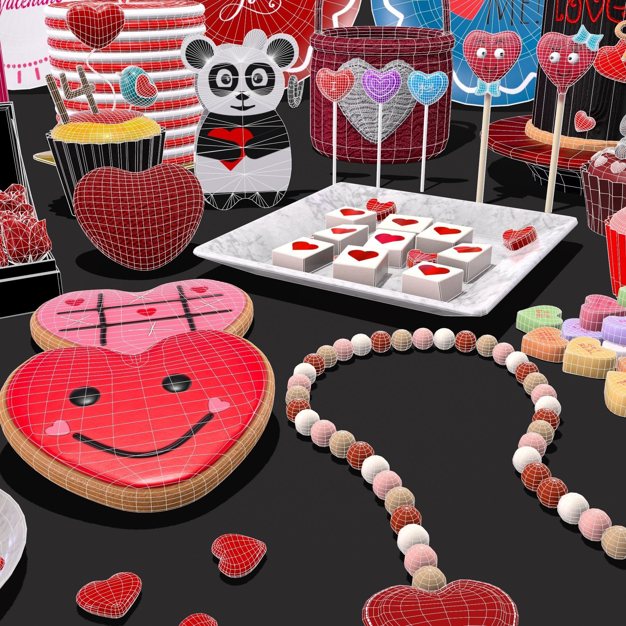 Valentines Day Large Prop Pack 3D Model Collection_18