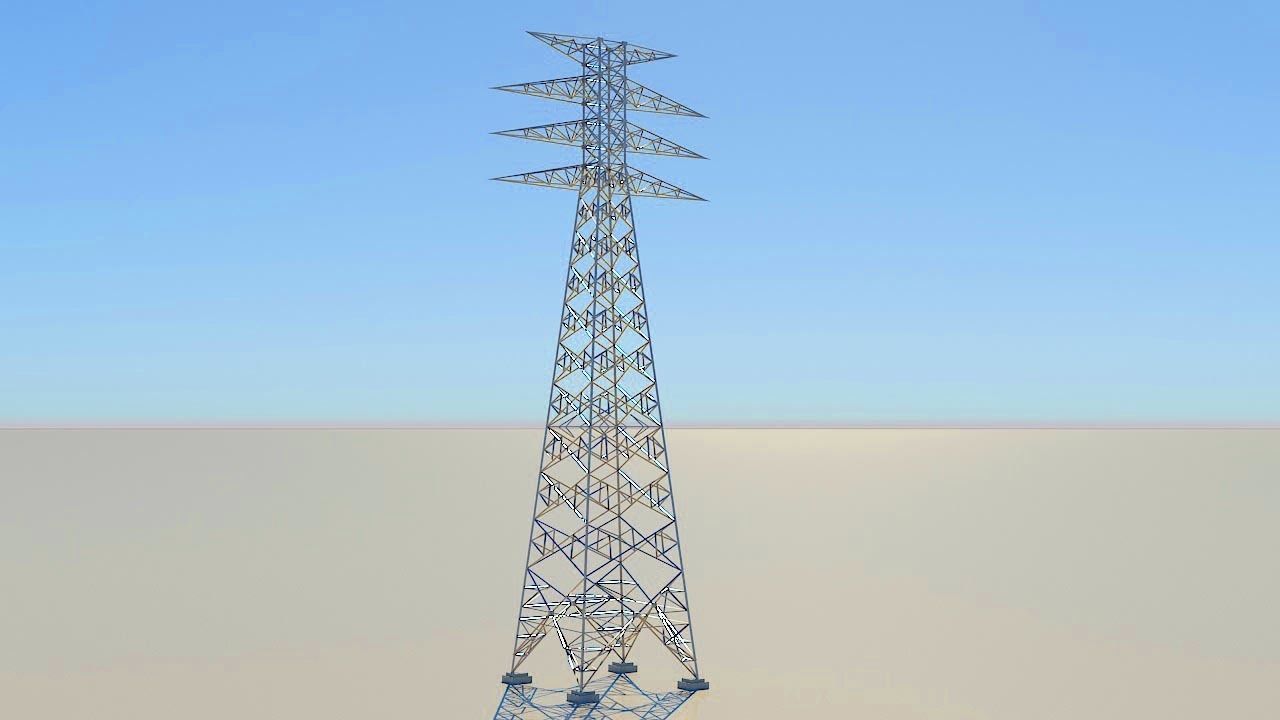 Substation equipment 3D Model Low-poly 3D model_3