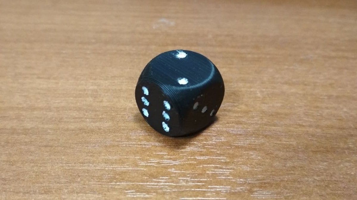 The classic dice six sides 16 mm 3D print model_9