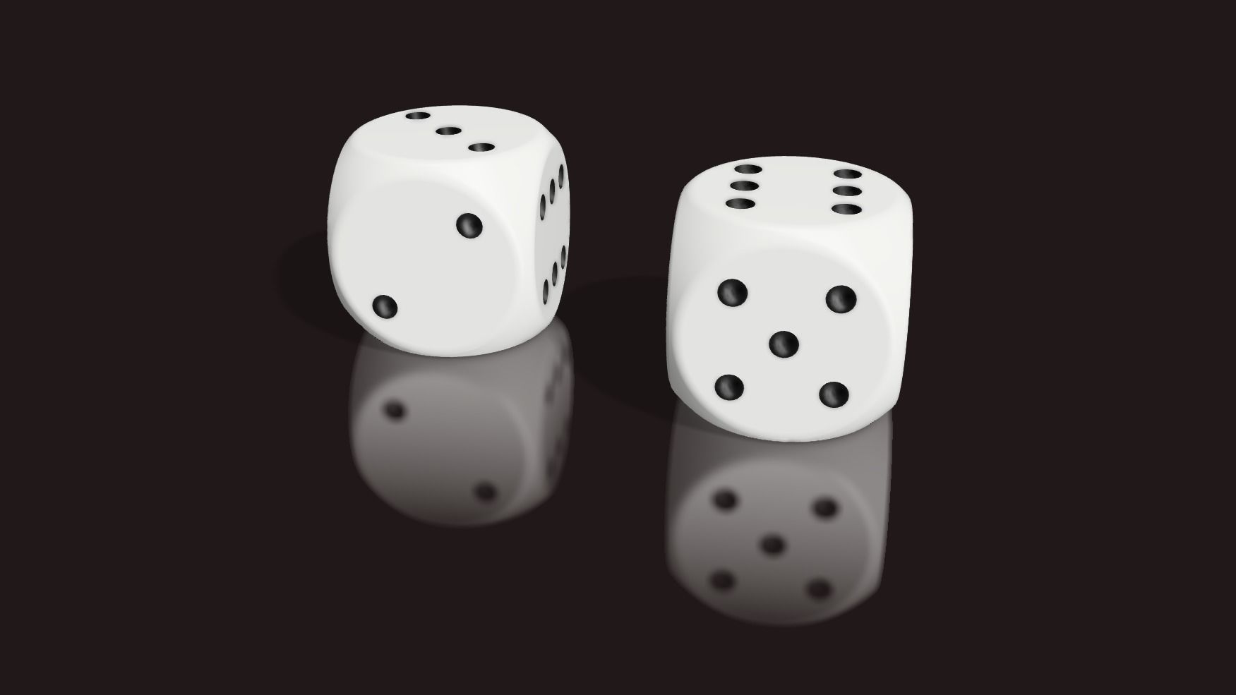 The classic dice six sides 16 mm 3D print model_13