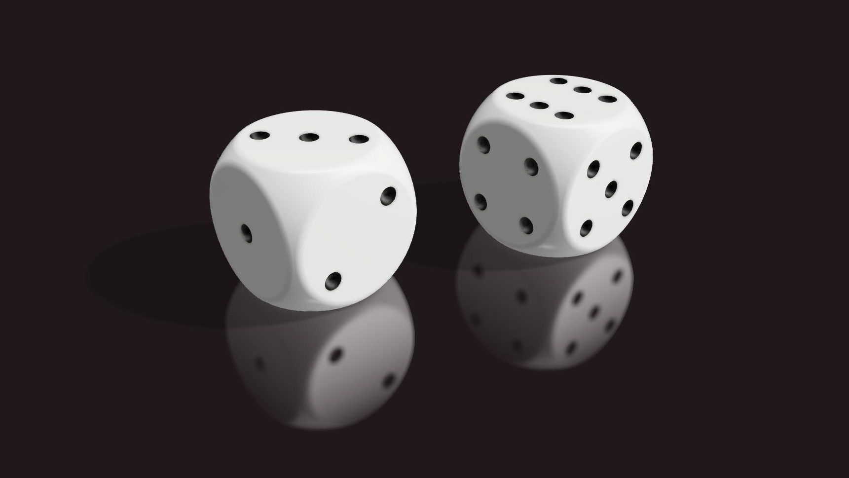 The classic dice six sides 16 mm 3D print model_16