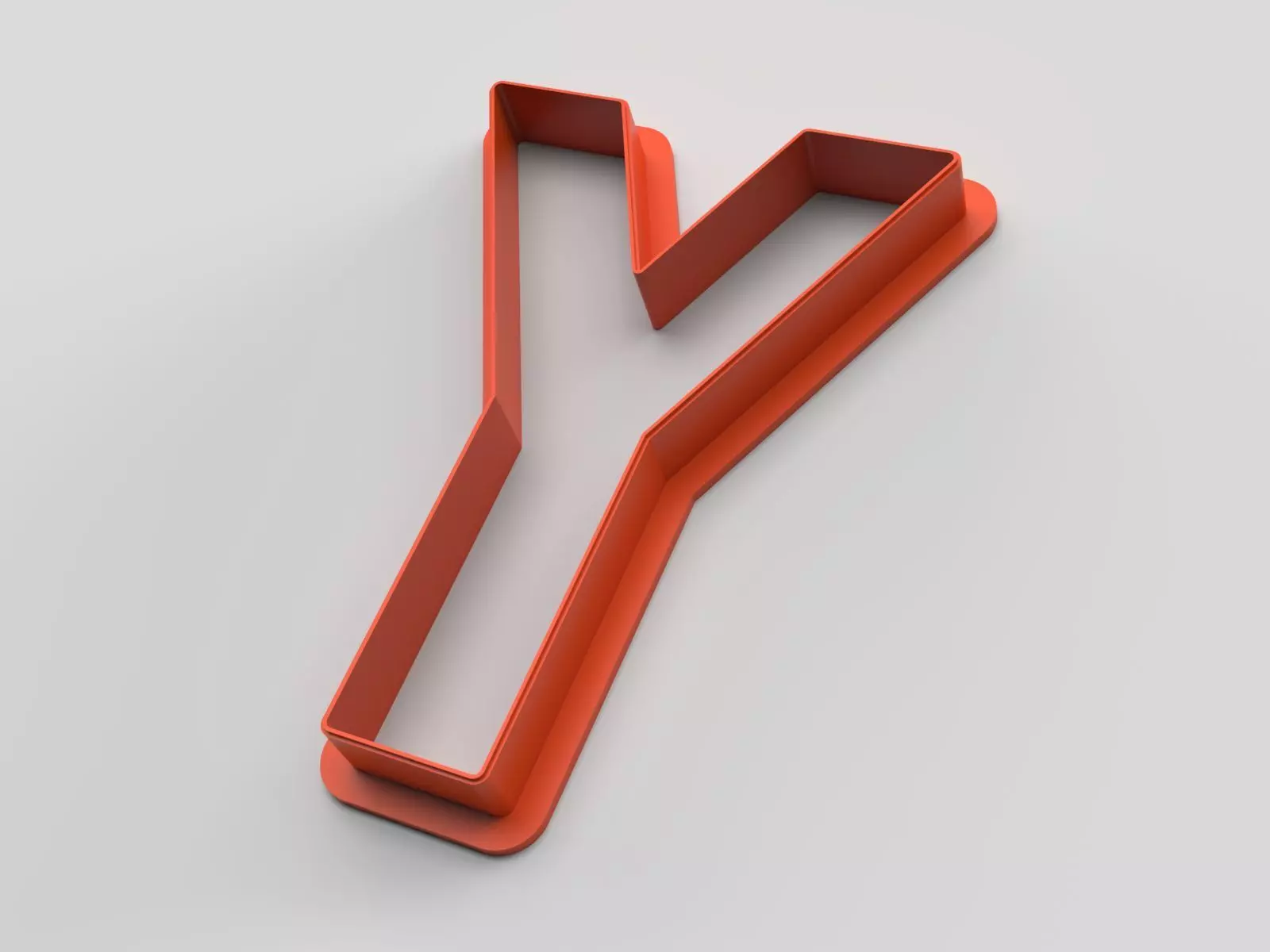 Cookie cutter - English alphabet - Letter Y 3D print model