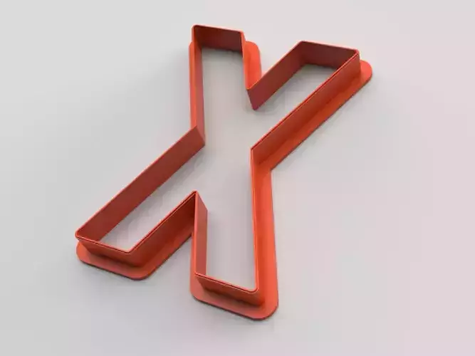 Cookie cutter - English alphabet - Letter X