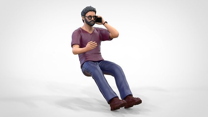 N6 Construction worker passenger 3D print model 2