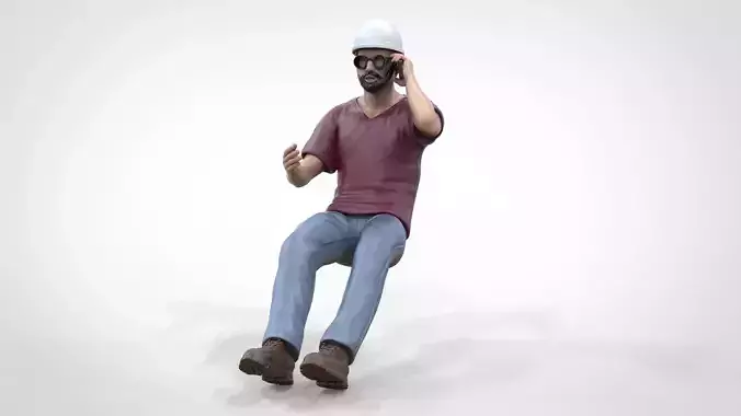 N6 Construction worker passenger 3D print model