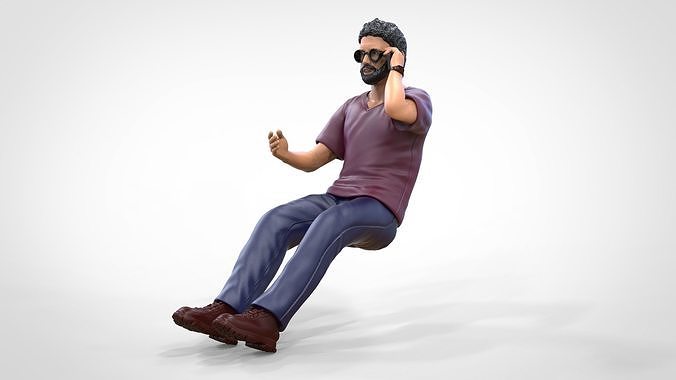 N6 Construction worker passenger 3D print model 3