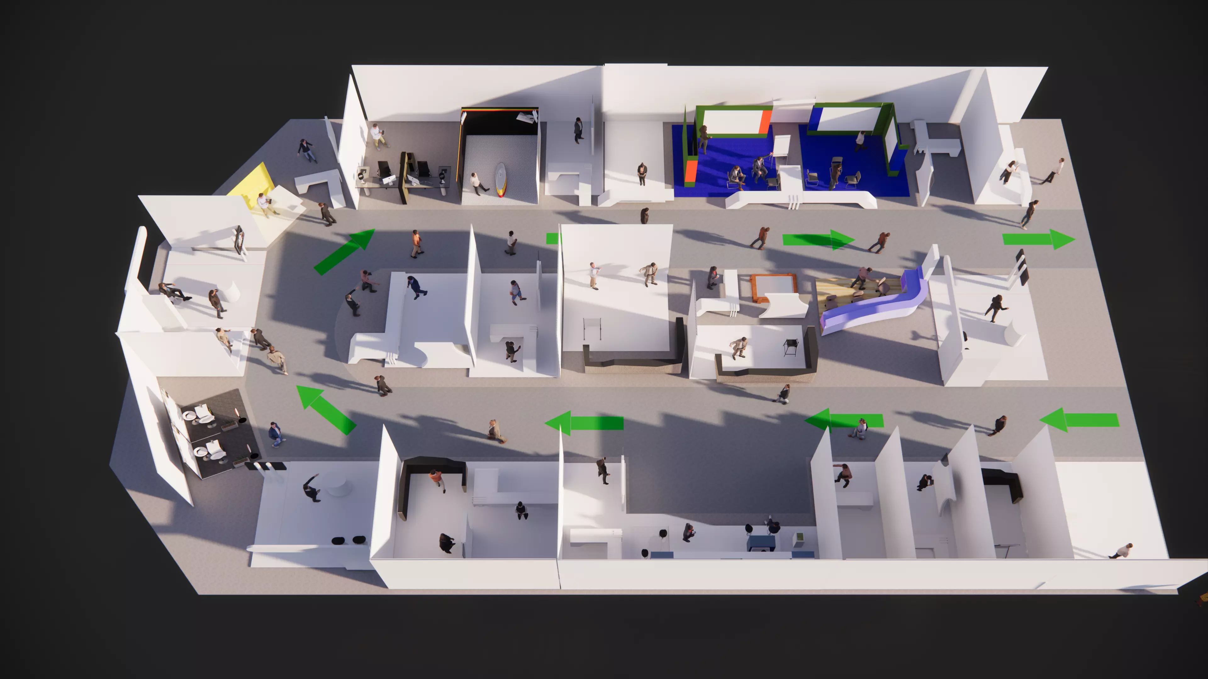 Fully stands Interior Scene 3D model Low-poly 3D model